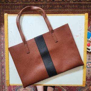 Vince Camuto Vegan Leather Tote Bag BRWN